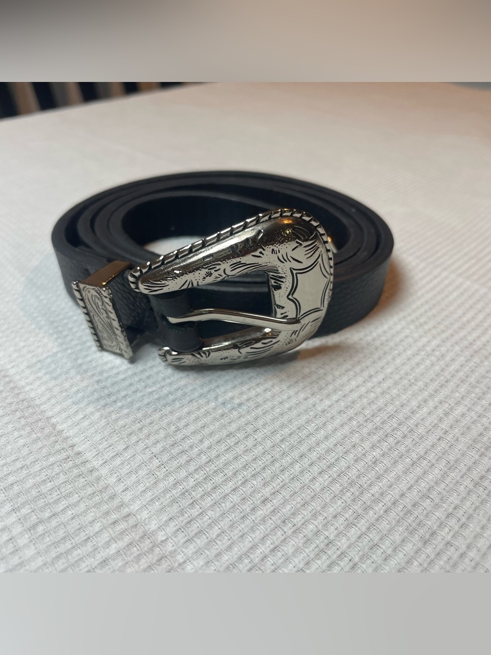 B-Low The Belt Women's Black Western
Belt Small Adjustable Buckle Silver